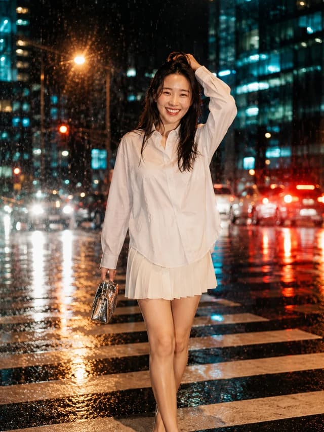 비 내리는 네온 시티