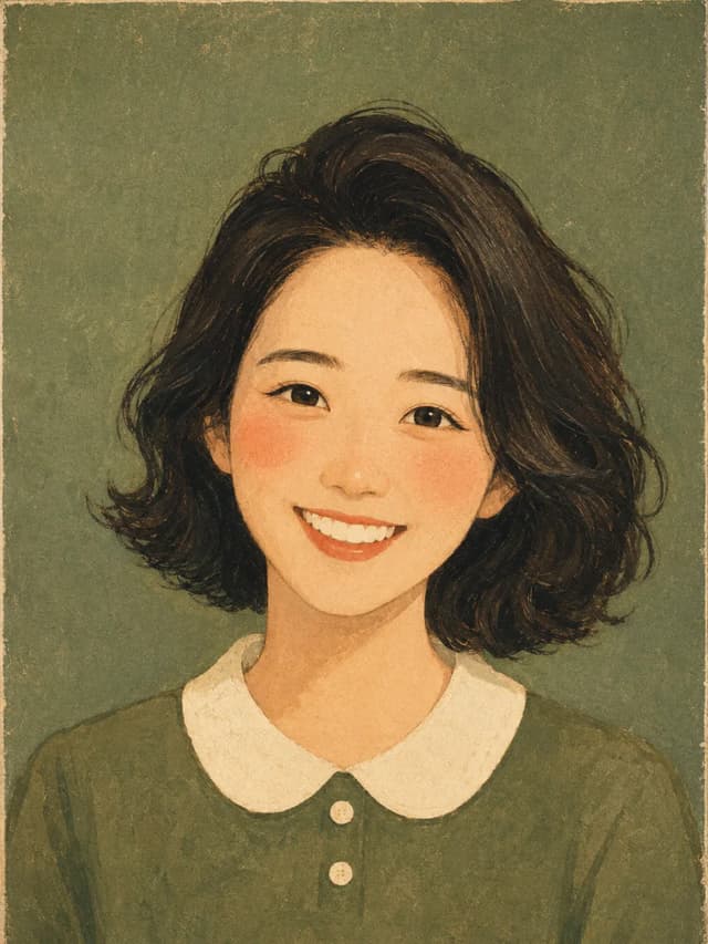 빈티지 수채화 스타일로 변형한 인물 일러스트